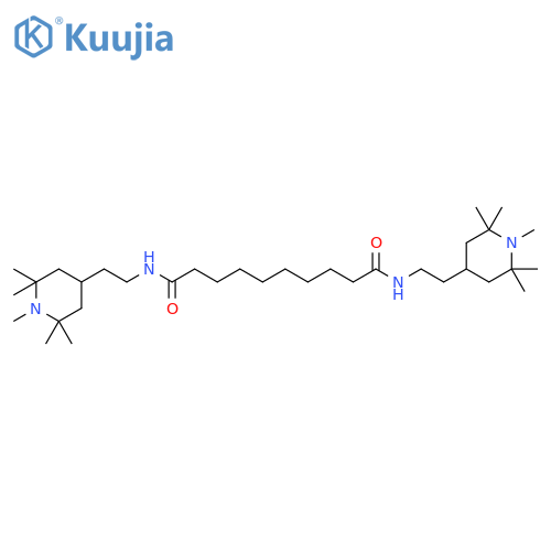 DECANEDIAMIDE, N,N'-BIS[2-(1,2,2,6,6-PENTAMETHYL-4-PIPERIDINYL)ETHYL]- structure