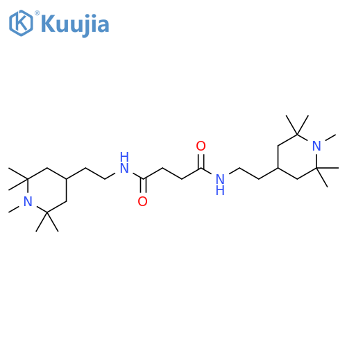 BUTANEDIAMIDE, N,N'-BIS[2-(1,2,2,6,6-PENTAMETHYL-4-PIPERIDINYL)ETHYL]- structure