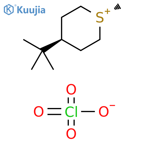 2H-Thiopyranium, 4-(1,1-dimethylethyl)tetrahydro-1-methyl-, trans-, perchlorate (9CI) structure
