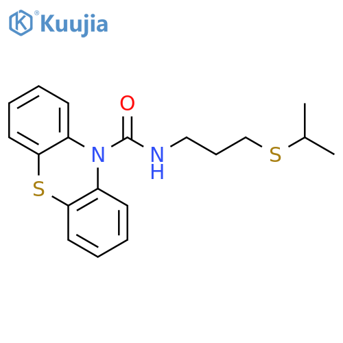 N-{3-[(1-methylethyl)sulfanyl]propyl}-10H-phenothiazine-10-carboxamide structure