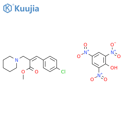 Methyl (z)-3-(4-chlorophenyl)-2-(piperidin-1-ylmethyl)prop-2-enoate;2,4,6-trinitrophenol structure