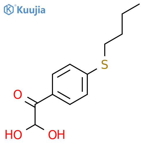 1-[4-(butylsulfanyl)phenyl]-2,2-dihydroxyethanone structure