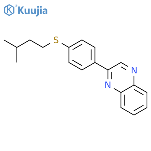 2-{4-[(3-methylbutyl)sulfanyl]phenyl}quinoxaline structure