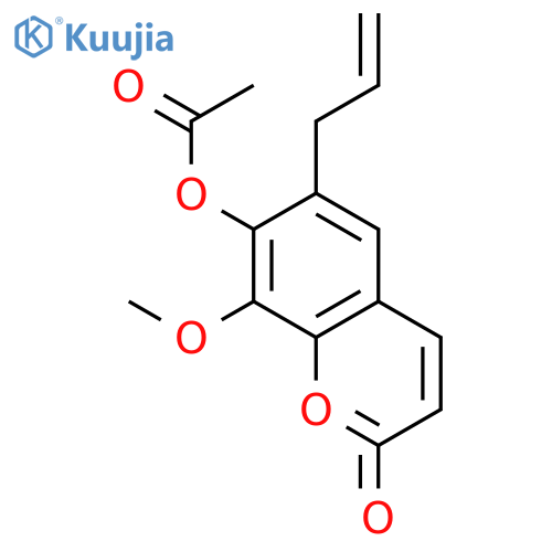 (8-methoxy-2-oxo-6-prop-2-enylchromen-7-yl) acetate structure