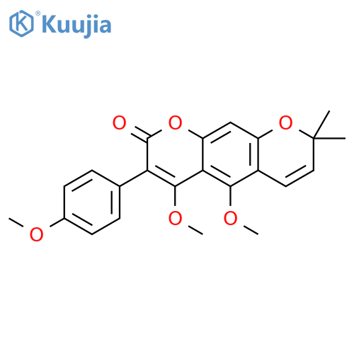 4,5-Dimethoxy-3-(4-methoxy-phenyl)-8,8-dimethyl-8H-pyrano[3,2-g]chromen-2-on structure
