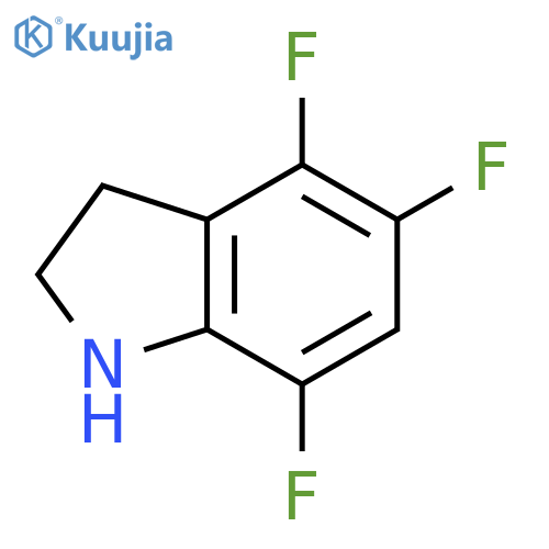 4,5,7-Trifluoro-2,3-dihydro-1h-indole structure