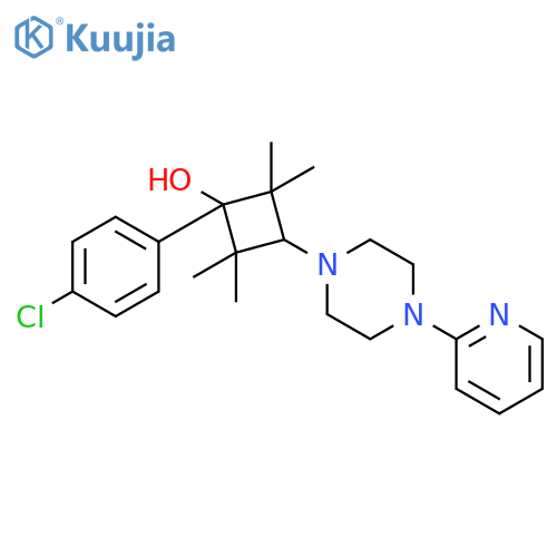 1-(4-chlorophenyl)-2,2,4,4-tetramethyl-3-(4-pyridin-2-ylpiperazin-1-yl)cyclobutanol structure