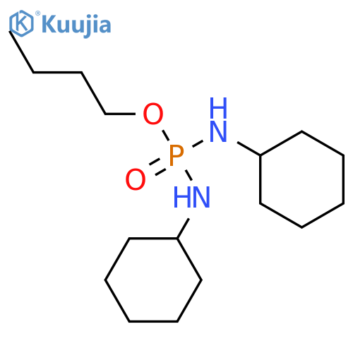 Phosphorodiamidic acid, N,N'-dicyclohexyl-, butyl ester structure