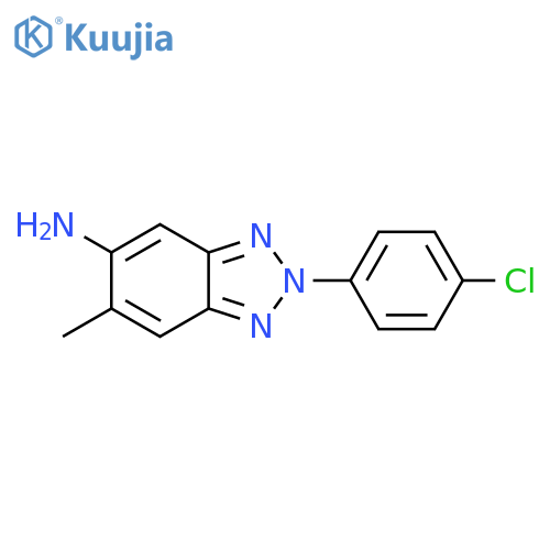 2-(4-chlorophenyl)-6-methyl-2H-1,2,3-benzotriazol-5-amine structure
