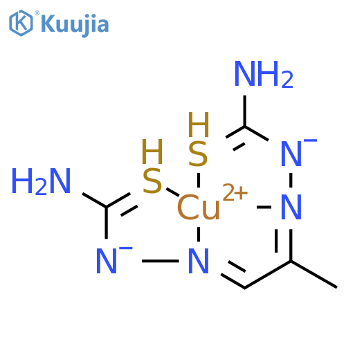 Copper, [[2,2'-(1-methyl-1,2-ethanediylidene)bis[hydrazinecarbothioamide](2-)-n(2),n(2'),s,s']- structure