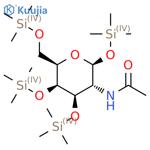beta-D-Galactopyranose, 2-(acetylamino)-2-deoxy-1,3,4,6-tetrakis-O-(trimethylsilyl)- structure