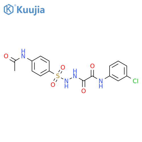 N-[4-[[[(3-chlorophenyl)carbamoylformyl]amino]sulfamoyl]phenyl]acetamide structure