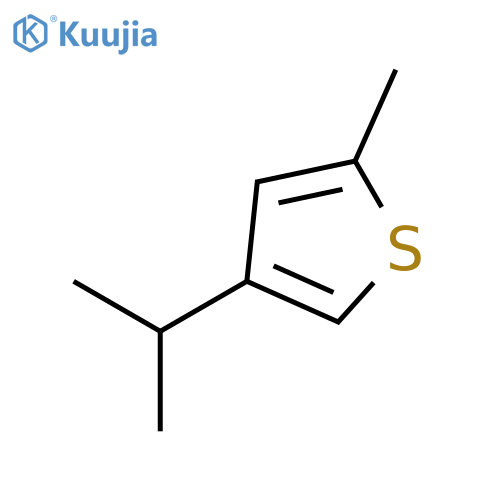 Thiophene, 2-methyl-4-(1-methylethyl)- structure