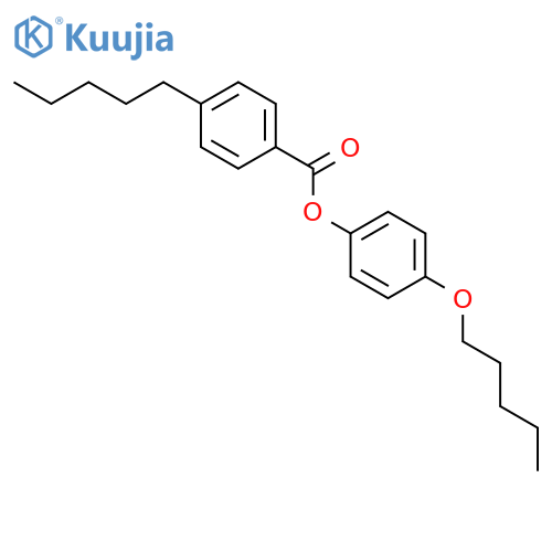 Benzoic acid, 4-pentyl-, 4-(pentyloxy)phenyl ester structure