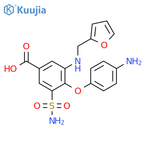 Benzoic acid,4-(4-aminophenoxy)-3-(aminosulfonyl)-5-[(2-furanylmethyl)amino]- structure