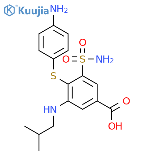 Benzoic acid,4-[(4-aminophenyl)thio]-3-(aminosulfonyl)-5-[(2-methylpropyl)amino]- structure