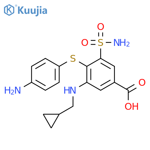 Benzoic acid,4-[(4-aminophenyl)thio]-3-(aminosulfonyl)-5-[(cyclopropylmethyl)amino]- structure