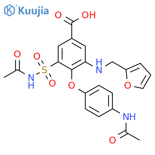Benzoic acid,4-[4-(acetylamino)phenoxy]-3-[(acetylamino)sulfonyl]-5-[(2-furanylmethyl)amino]- structure