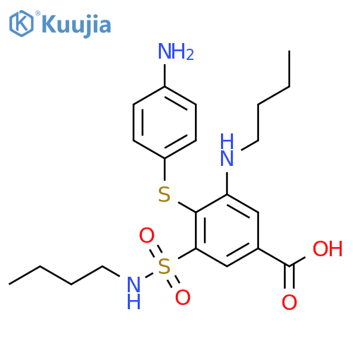 Benzoic acid,4-[(4-aminophenyl)thio]-3-(butylamino)-5-[(butylamino)sulfonyl]- structure