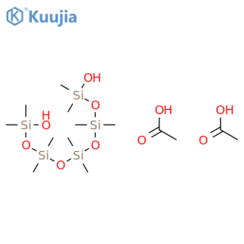 1,9-Pentasiloxanediol, 1,1,3,3,5,5,7,7,9,9-decamethyl-, diacetate structure