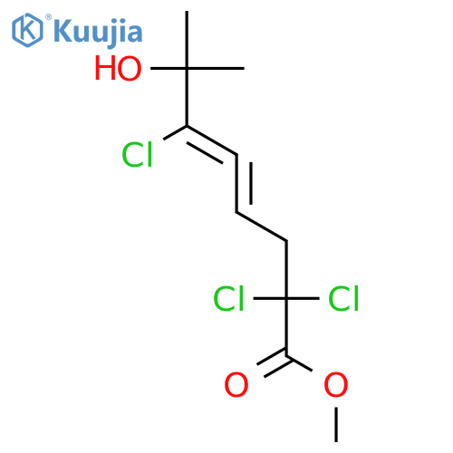 4,5-Octadienoic acid, 2,2,6-trichloro-7-hydroxy-7-methyl-, methyl ester structure
