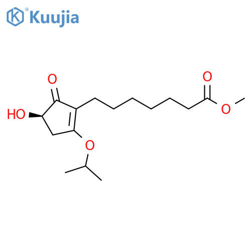 1-Cyclopentene-1-heptanoic acid, 4-hydroxy-2-(1-methylethoxy)-5-oxo-,methyl ester, (R)- structure