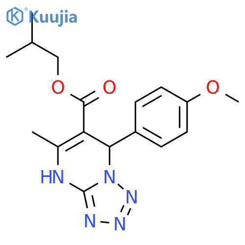<br>2-methylpropyl 7-(4-methoxyphenyl)-5-methyl-4H,7H-[1,2,3,4]tetrazolo[1,5-a] pyrimidine-6-carboxylate structure