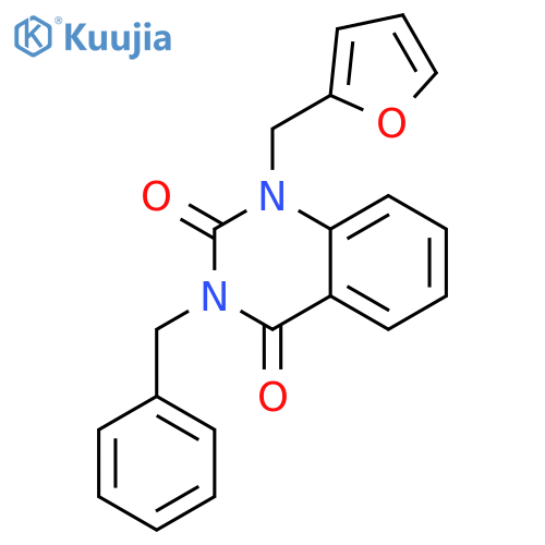 2,4(1H,3H)-Quinazolinedione, 1-(2-furanylmethyl)-3-(phenylmethyl)- structure