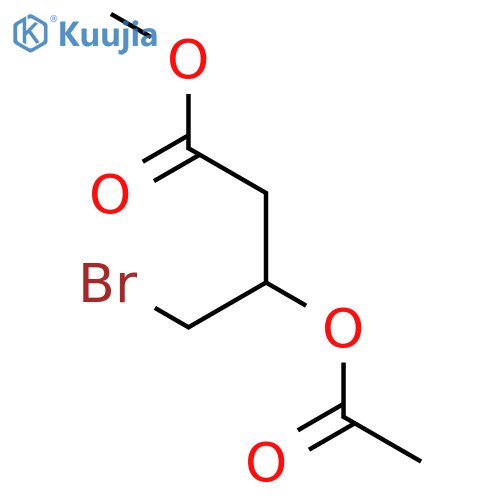 Butanoic acid, 3-(acetyloxy)-4-bromo-, methyl ester structure