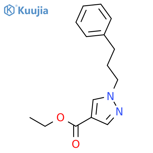 1H-Pyrazole-4-carboxylic acid, 1-(3-phenylpropyl)-, ethyl ester structure