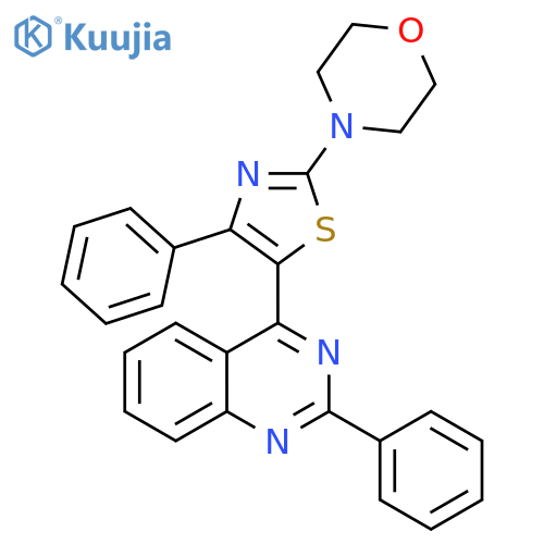 Quinazoline, 4-[2-(4-morpholinyl)-4-phenyl-5-thiazolyl]-2-phenyl- structure