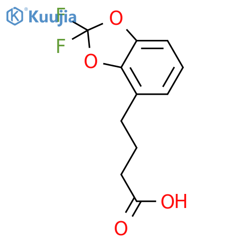 1,3-Benzodioxole-4-butanoic acid, 2,2-difluoro- structure