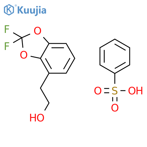 1,3-BENZODIOXOLE-4-ETHANOL, 2,2-DIFLUORO-, BENZENESULFONATE structure