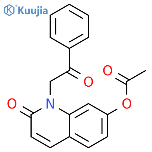 2(1H)-QUINOLINONE, 7-(ACETYLOXY)-1-(2-OXO-2-PHENYLETHYL)- structure