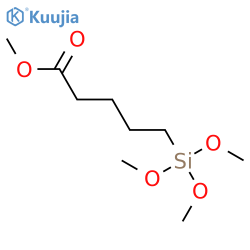 Pentanoic acid, 5-(trimethoxysilyl)-, methyl ester structure