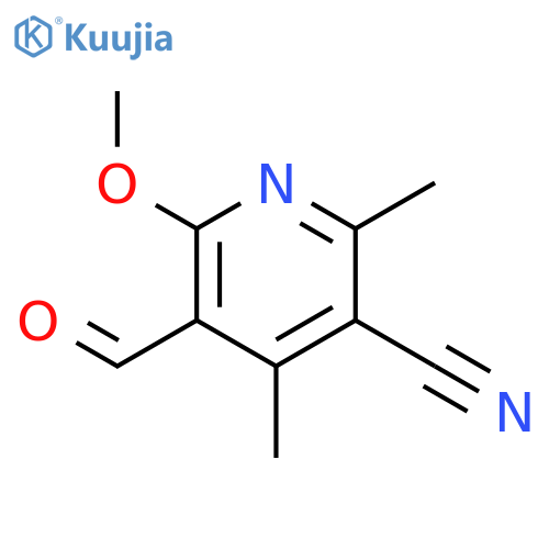 5-formyl-6-methoxy-2,4-dimethylpyridine-3-carbonitrile structure