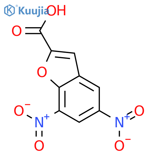 2-BENZOFURANCARBOXYLIC ACID, 5,7-DINITRO- structure
