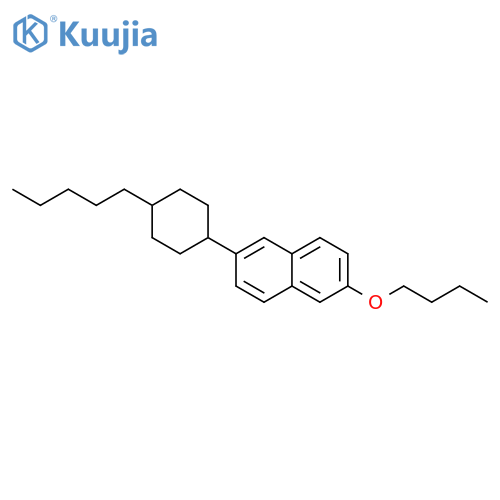 Naphthalene, 2-butoxy-6-(4-pentylcyclohexyl)- structure