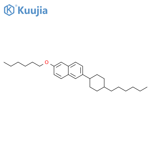NAPHTHALENE, 2-(4-HEXYLCYCLOHEXYL)-6-(HEXYLOXY)- structure