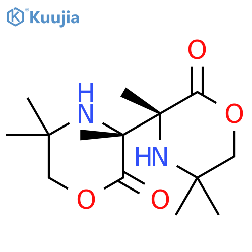 [3,3'-BIMORPHOLINE]-2,2'-DIONE, 3,3',5,5,5',5'-HEXAMETHYL-, (R*,R*)- structure