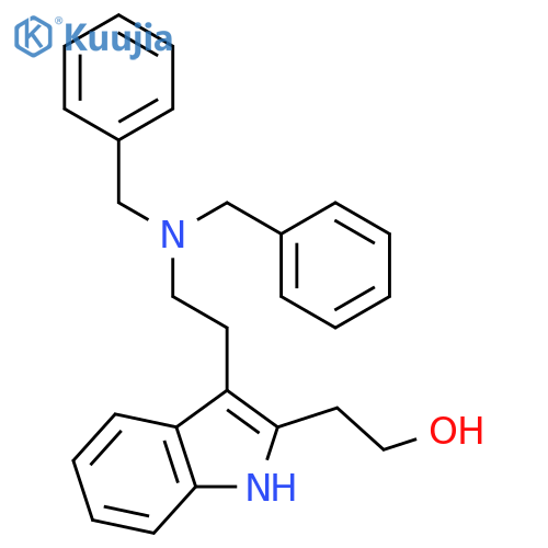 1H-INDOLE-2-ETHANOL, 3-[2-[BIS(PHENYLMETHYL)AMINO]ETHYL]- structure
