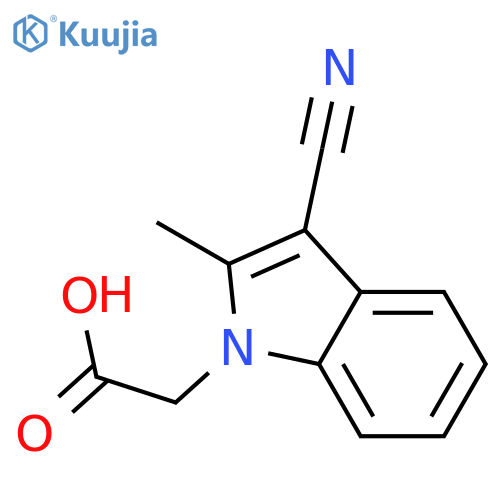 (3-cyano-2-methyl-1H-indol-1-yl)acetic Acid structure