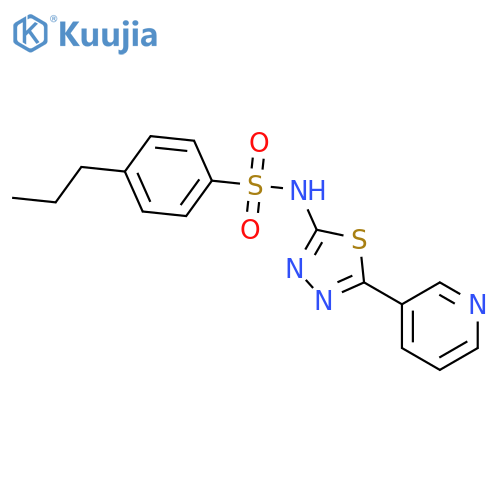 Benzenesulfonamide, 4-propyl-N-[5-(3-pyridinyl)-1,3,4-thiadiazol-2-yl]- structure
