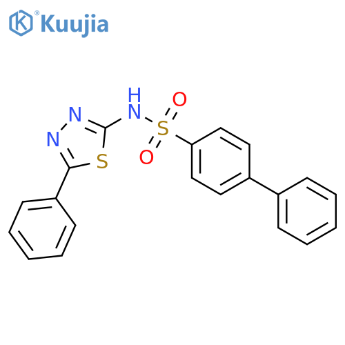[1,1'-Biphenyl]-4-sulfonamide, N-(5-phenyl-1,3,4-thiadiazol-2-yl)- structure