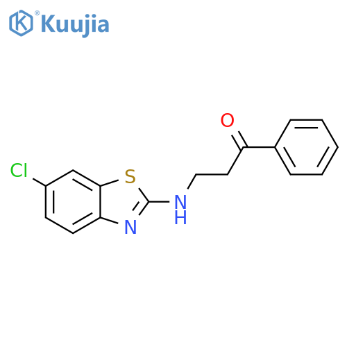 1-PROPANONE, 3-[(6-CHLORO-2-BENZOTHIAZOLYL)AMINO]-1-PHENYL- structure