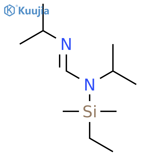 Methanimidamide, N-(ethyldimethylsilyl)-N,N'-bis(1-methylethyl)- structure