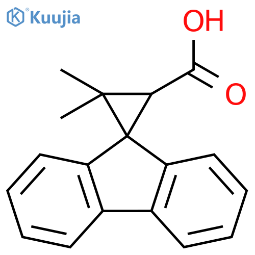 SPIRO[CYCLOPROPANE-1,9'-[9H]FLUORENE]-2-CARBOXYLIC ACID, 3,3-DIMETHYL- structure