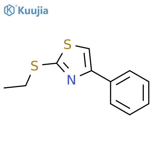 Thiazole,2-(ethylthio)-4-phenyl- structure