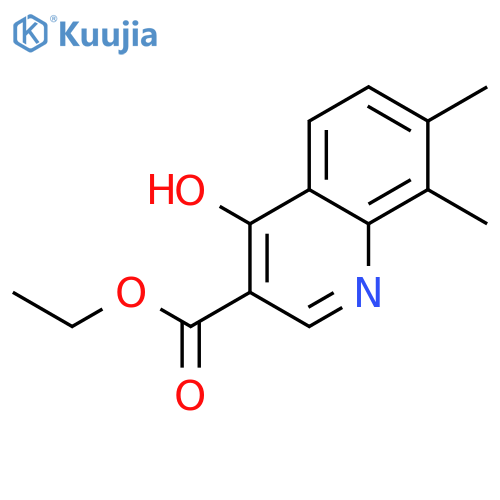 Ethyl 4-hydroxy-7,8-dimethylquinoline-3-carboxylate structure