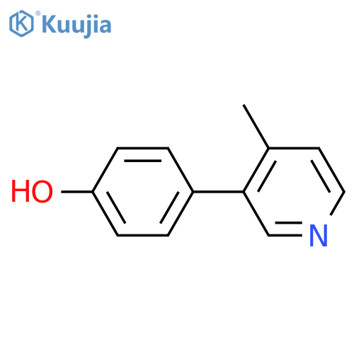 4-(4-methylpyridin-3-yl)phenol structure
